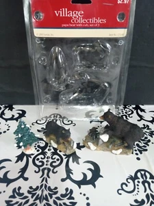 Statuine Villaggio di Natale Lemax Papà Orso con Cubetto Pino 12514 - Foto 1 di 4
