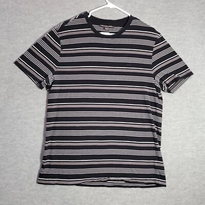 Camisa Pullover Michael Kors Hombre Grande Gris Rayas Logo Manga Corta Cuello Redondo Foto 1 de 4