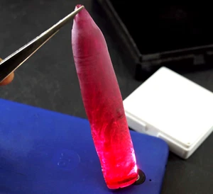 Certified GIE 204.25 Ct Red Burmese Ruby Corundum Rough Naturally Loose Gemstone - Picture 1 of 6