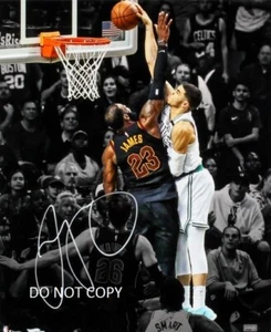 JAYSON TATUM - BOSTON CELTICS Signed 8x10 reprint Photo DUNK ON LeBRON !!! - Picture 1 of 1