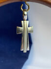 18K White Gold Cross Pendant 6.70g Fine Jewelry Religious Amulet Charm