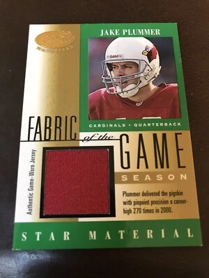 2001 Leaf Certified Materials Fabric of the Game Career /270 Jake Plummer #FG-87 - Image 1 of 2