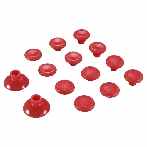 Xbox one PS4 Swappable Thumbsticks - Changable Custom Height Grips - Red - Image 1 of 4