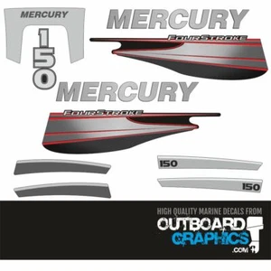Mercury 150hp four stroke (2016) outboard decals/sticker kit - Picture 1 of 2