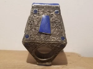 Rare Ancient Silver Persian Ring Lapis Lazuli Turquois 279Gram Persian god1260BC - Picture 1 of 22