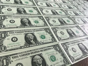 35X Consecutive UNC ⭐️ Star Notes 💫 2003A-J* $1 Bills - Picture 1 of 5