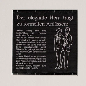 Jochen Flinzer drunter und drüber Herrenmode Webetikett signiert 2000 - Picture 1 of 4