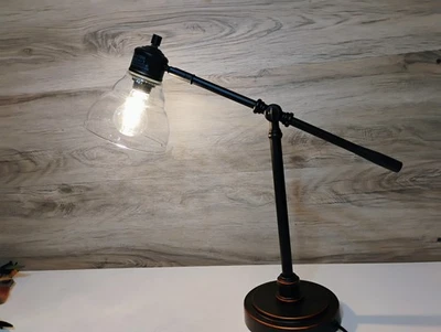 18.25"Oil Rubbed Bronze Counter Balance Desk Lamp w/LED Bulb Included - Image 1 of 4