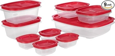 Juego de 18 contenedores de almacenamiento de alimentos Rubbermaid Easy Find Foto 1 de 4