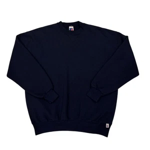 Vintage Russell Blank Sweatshirt Mens Size XL Blue Crew Neck Made in USA 90s - Picture 1 of 9