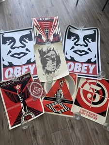 BIG Shepard Fairey OBEY Lot Signed Numbered Art Print Poster - Picture 1 of 19