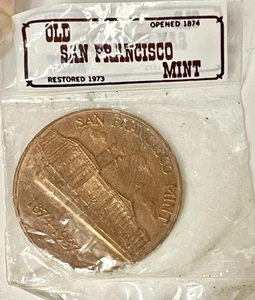 1874-1937 Old San Francisco Mint Commemorative Coin SEALED - Picture 1 of 15