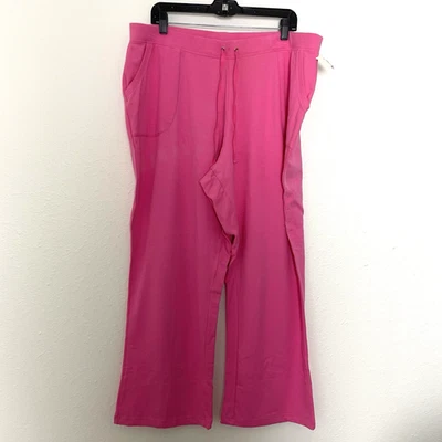 JMS Just My Size Pink  Pull On Stretch Lounge SweatPants Plus 3X (22/24) NEW - Image 1 of 4
