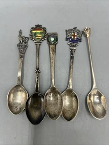 5 Sterling Silver Souvenir Spoons - Picture 1 of 3