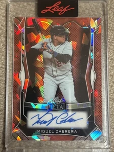 2025 Leaf Spectacular Metal MIGUEL CABRERA AUTO /8 Detroit Tigers - Picture 1 of 2
