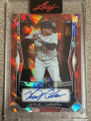2025 Leaf Spectacular Metal MIGUEL CABRERA AUTO /8 Detroit Tigers - Image 1 of 2
