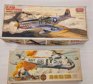 Avión de combate estadounidense P-51D Mustang Segunda Guerra Mundial, kits modelo de helicóptero Sea King de la Marina - Imagen 1 de 8