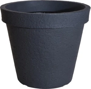 Anthracite Stone Large Plant Pot Outdoor Garden Tall Round Plastic Tree Planter - Picture 1 of 1