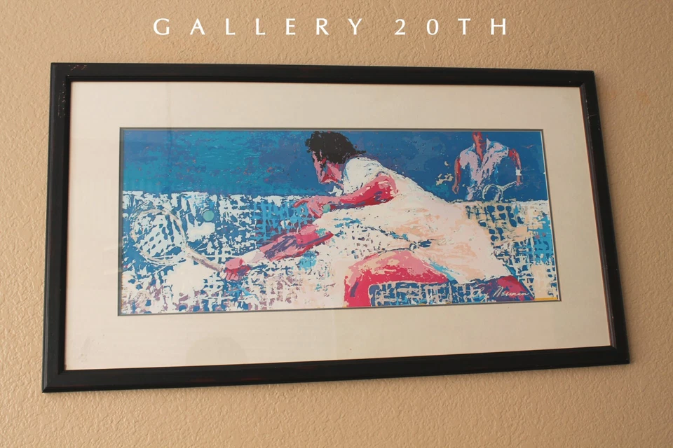 WOW! RARA LITOGRAFÍA ORIGINAL DE TENIS LEROY NEIMAN! ARTE PINTURA ABSTRACTA AÑOS 70 MCM Foto 1 de 4