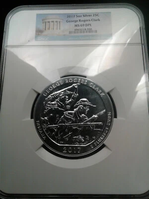 2017 5 oz .999 Silver ATB George Rogers Clark National Park NGC MS69 DPL - Image 1 of 2