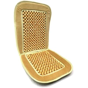 Wooden Bead Velvet Seat Cushions Massaging Comfort Therapeutic Auto Home Office - Picture 1 of 12