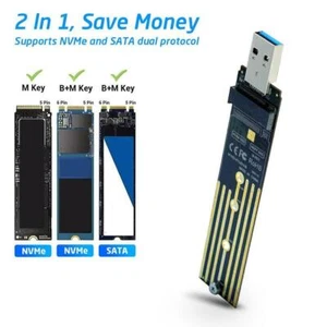 NVMe to USB Adapter, M.2 SSD to USB 3.1 Type A Card, Based Hard Key Hot./ 🥇 - Afbeelding 1 van 7