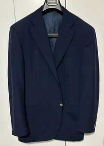 Canali Bue Checked Wool Sport Coat/ Blazer 44/46 Made in Italy - Picture 1 of 12
