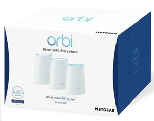 Netgear Orbi RBK43-100PES Whole Home WLAN Mesh AC2200 System WiFi LAN weiß OVP! - Bild 1 von 7