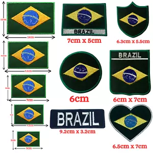 Brasil País Internacional Diferentes Banderas Hierro En Parche Bordado Coser - Imagen 1 de 12