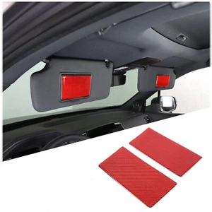 Recorte de pegatina panel espejo de tocador de fibra de carbono rojo para Honda Pilot 2015-2019 - Imagen 1 de 16