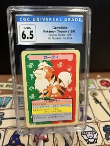 Growlithe Pokémon Topsun Blue Back No Number CGC 6.5 - Picture 1 of 2
