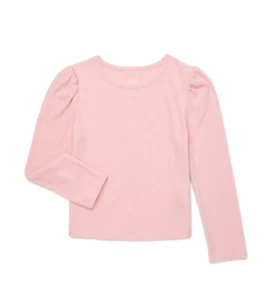 Wonder Nation Girls Long-Sleeve Puffy Shoulder T-Shirt Size M (7-8) NEW - Picture 1 of 3
