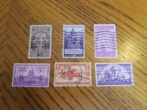 1940 United States Postage 6 Stamps Statehood Pony Express Amendment Pan America - Picture 1 of 2