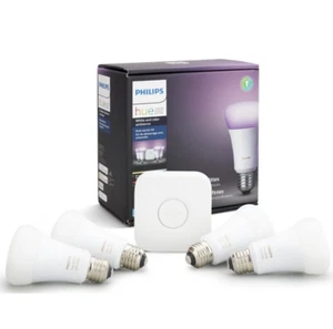 Philips Hue A19 LED Smart Bulb Starter Kit White and Color Ambiance 548545 - Bild 1 von 3