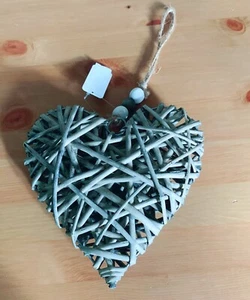 Wicker Heart Hanging Ornament 20cmx20cm - Picture 1 of 1
