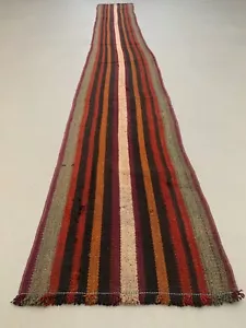 Old Turkish narrow Kilim Runner 365x46 cm shabby chic, vintage kelim - Picture 1 of 11