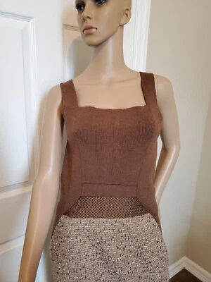 Rachel Roy Signature Merino Wool Blend Pencil Dress Boucle Brown $695 US4 M NWT - Image 1 of 4