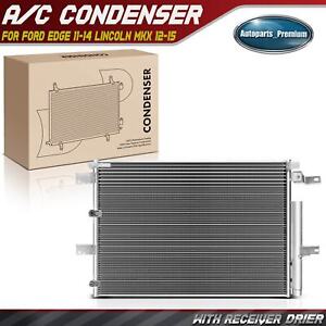 AC Condenser w/Receiver Drier & Oil Cooler for Ford Edge 11-14 Lincoln MKX 12-15