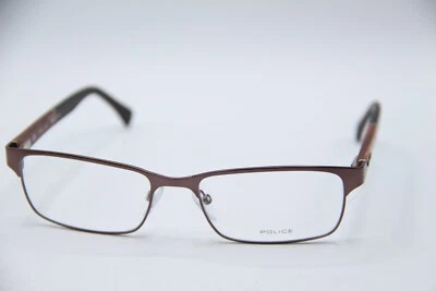 NUEVAS GAFAS POLICE VPL 431K COL. 0K03 MARRÓN OSCURO AUTÉNTICO DISEÑADOR 54-17 Foto 1 de 4