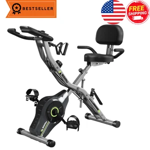 Exercise Bike, 5 in 1 Foldable Stationary Bike for Seniors, 8-Level Adjustable M - Picture 1 of 10