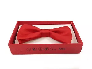 Corbata de arco para niños linda corbata de arco ajustable lazo rojo - Imagen 1 de 1