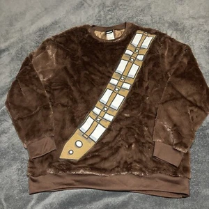 Suéter Pullover Star Wars Chewbacca Marrón Peludo Manga Larga Talla Grande - Imagen 1 de 8