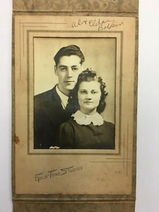 Old Vintage Cabinet Photo Man Woman Couple Fashion - Picture 1 of 2