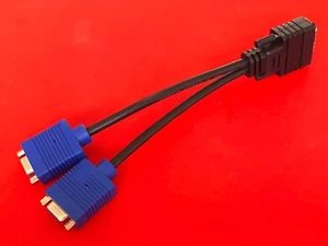 Hannstar E52534-D Splitter Cable DMS-59 Pin to Dual VGA 15 Pin 20276 - Picture 1 of 5