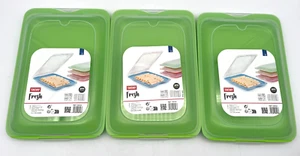 TATAY Fresh Aufschnittbox für Aufschnitt Stapelbar 3er Set grün Neu - Bild 1 von 1