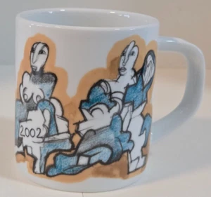 Taza de café anual Royal Copenhagen Fajance 2002 Dinamarca 4,5" "Sten" - Imagen 1 de 10