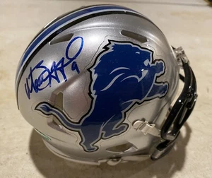 MATTHEW STAFFORD AUTOGRAPHED DETROIT LIONS CUSTOM MINI HELMET UDA COA - Picture 1 of 11