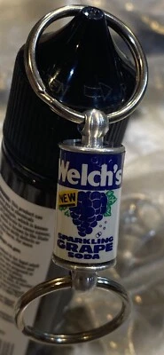 Vintage Welch's Sparkling Grape Soda ~ Can Shaped Advertising Detachable Keyring - Image 1 of 4