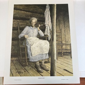 Robert L Allen Sophie's Pipe Print Appalachia Signed 95/500 Unframed 16 x12.75