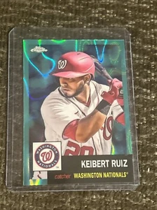 2022 Topps cromo platino aniversario - refractor de lava aguamarina #71 Keibert Ruiz... - Imagen 1 de 1
